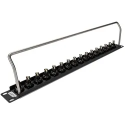 RS PRO Patchfeld Typ Geladenes Rack BNC 16 Anschlü, Serverschrank Zubehör, Schwarz