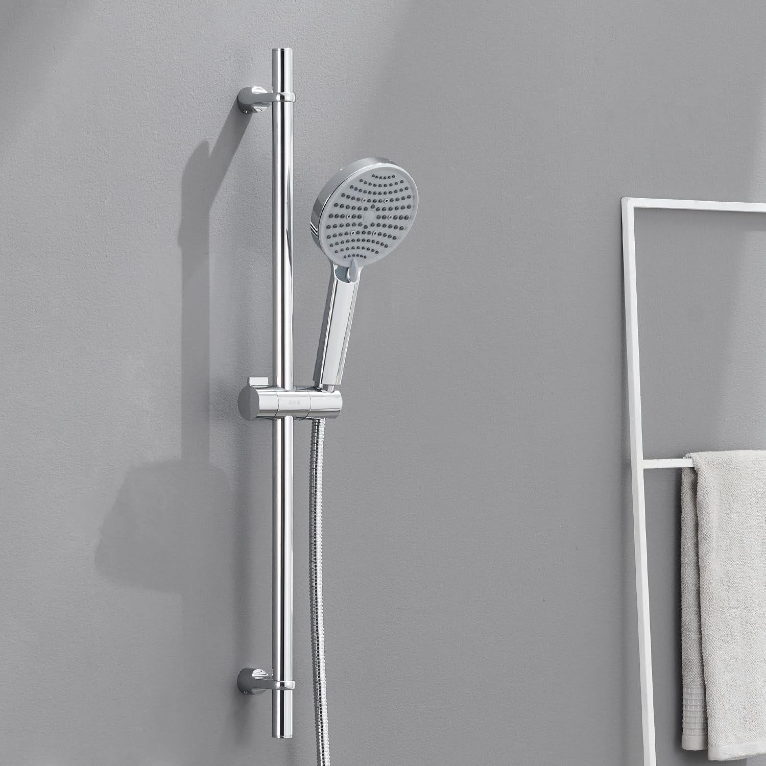RVS Douche Rail Set met Douchekop en Slang van Merkloos