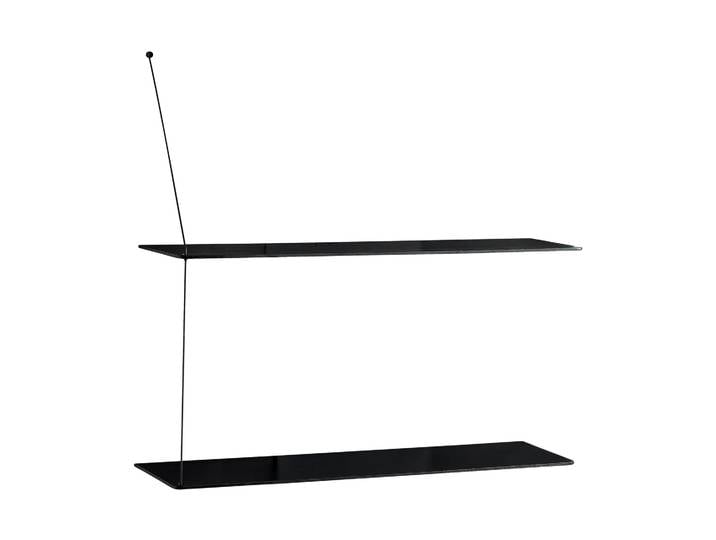 Woud Etagère Stedge Chêne noir, 80 cm, 2 étagères