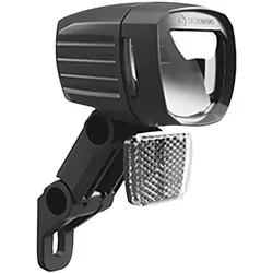 Herrmans LED E-Bike-Scheinwerfer Nordic MR9 Dynamo schwarz mit Halter und On/Off-Schalter
