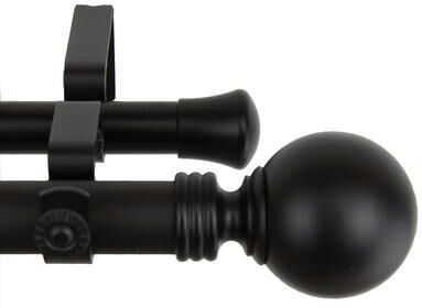 InStyleDesign Sphere 1-inch Adjustable Double Drapery Rod 160-240 inch - 160 to 240 inch