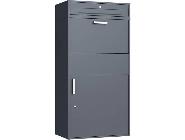 Paketbox WESTMANN Pavo , grau (anthrazit), B:72mm H:128mm T:45mm, Metall, Stahl, Briefkästen, Paketbox, BxTxH: 72x45x128 cm