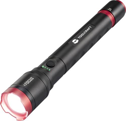 TOOLCRAFT TO-9927687 Handlampe verstellbar, Einstellbare Punktgröße, mit Stroboskopmodus, mit USB-Schnittstelle Li-Ionen Akkus