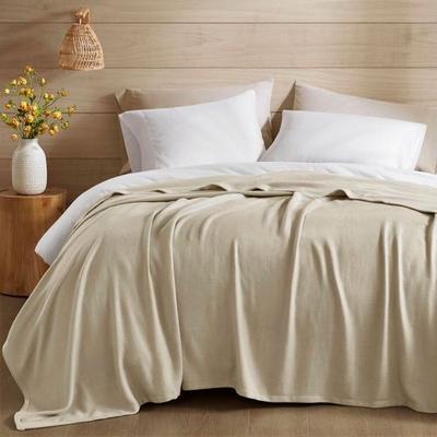 Jla Home/Bed Elegance Blanket, Twin, Khaki