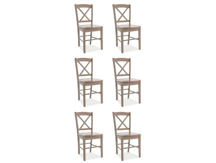 Feldmann-Wohnen Esszimmerstuhl CD-56 (6 St), trüffel 6er Set