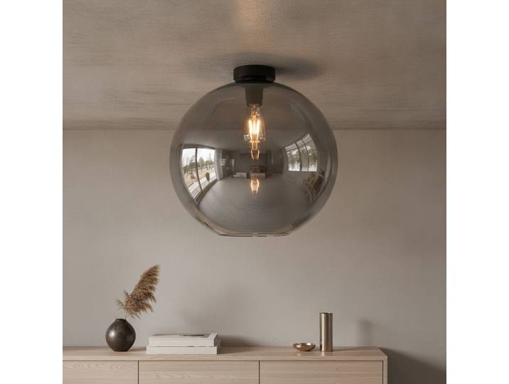 Plafondlamp Marino-40 met Ø 40cm rookglas Artdelight - PL MARINO-40