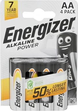 Energizer Alkaline Power LR6 Alkaline AA Mignon Batterie 1.5 V 4er Pack
