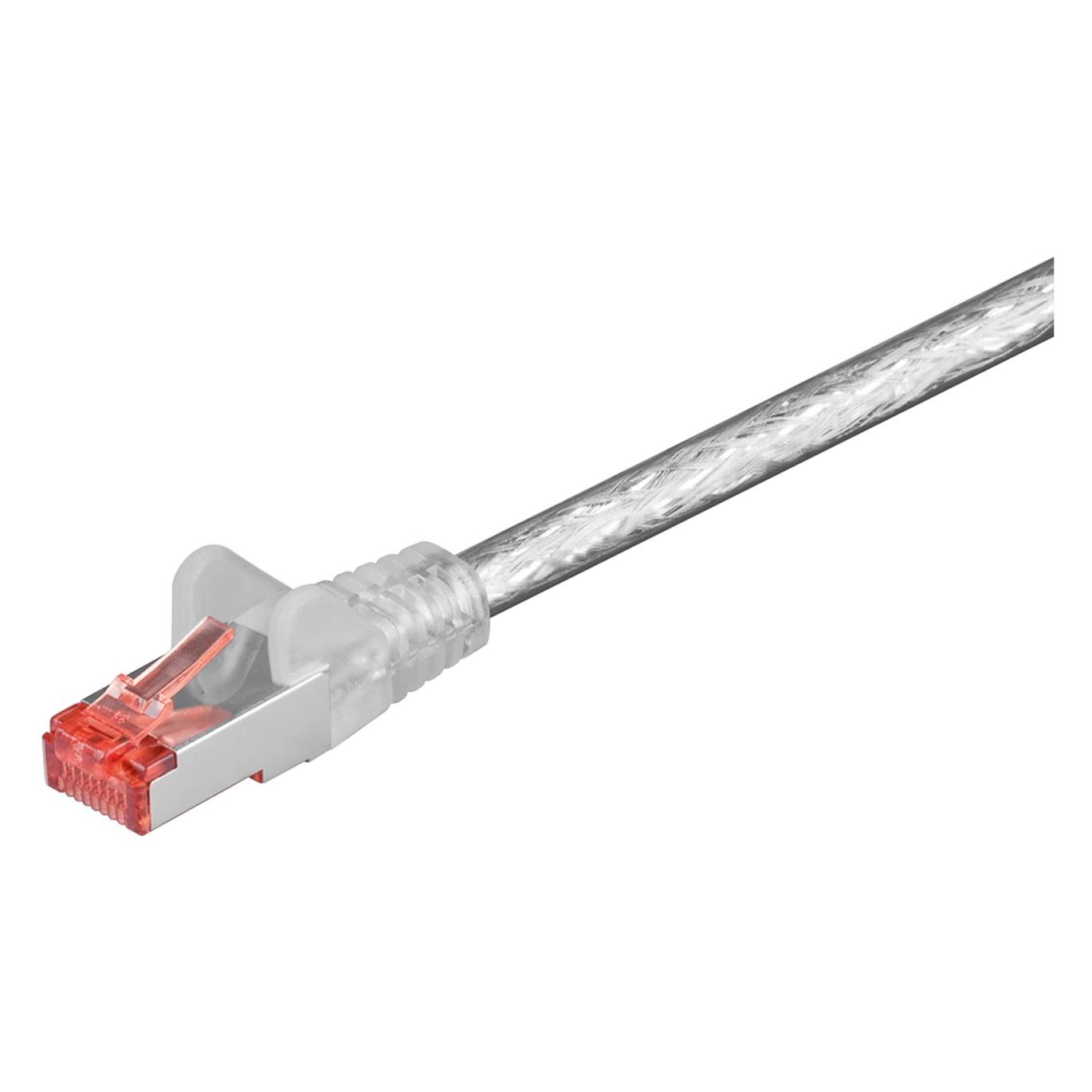 Goobay CAT 6 Patchkabel, S/FTP (PiMF), Transparent, 0.15 m (S/FTP, CAT6, 0.15 m) (92460)