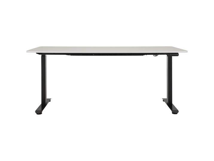 Schreibtisch Lario weiss/schwarz melaminbeschichteter Holzwerkstoff Höhenverstellbar B 180 T 80 cm