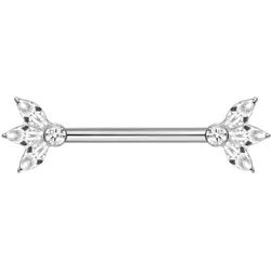 Titan Nippelpiercing mit Innengewinde LOTUSBLÜTE