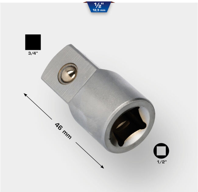 Brilliant Tools Adaptateur 1/2 pouce vers 3/4 pouce (BT022906)