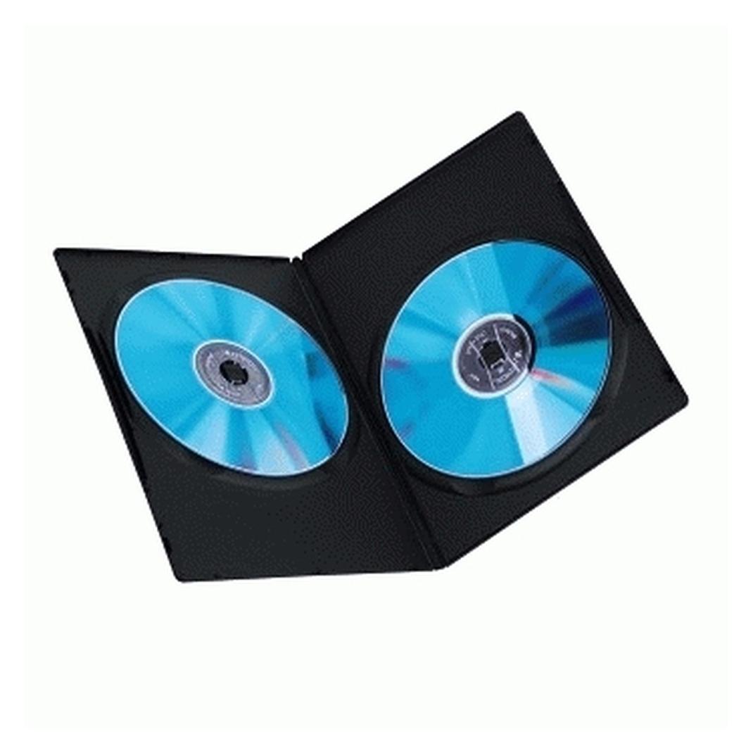 Hama 1x10 DVD-Doppel-Leerhülle Slim 75% Platzsparnis (51184)