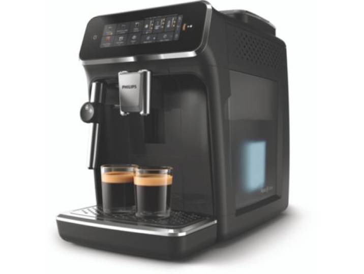 Philips - Expresso Broyeur Ep3321/40 Cafetière À Grain Série 3300, Mousseur À Lait, 5 Boissons, Silentbrew, Noir Laqué