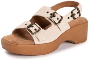 Women's Calliope Sandal by MUK LUKS in Natural Suede (Size 10 M)