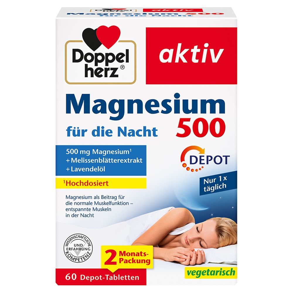 Doppelherz Magnesium 500 für die Nacht Tabletten 60 St
