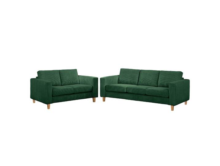 Ensemble 2 éléments Vert Velours côtelé Poppy 214 x 86 x 90cm