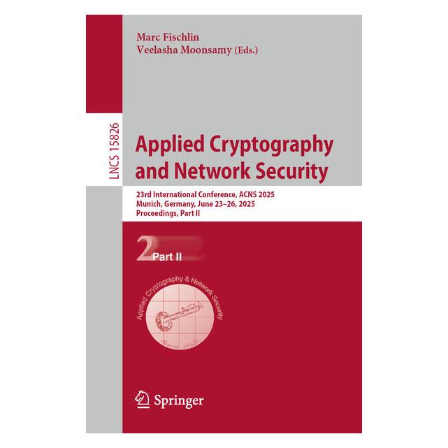 Springer Applied Cryptography and Network Security (Englisch, Softcover, Marc Fischlin, Veelasha Moonsamy) (58342259)