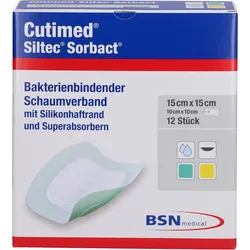 Cutimed Siltec Sorbact B 15x15cm 12 ST