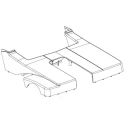 Nilfisk Original 107413525 Top Cover CHASSIS GREY