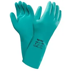 Ansell, Schutzhandschuhe, Chemikalienschutzhandschuhe AlphaTec Sol-Vex 37-675 Größe 7 grün EN 388, EN 374, EN 1149 PSA Kategor (7)