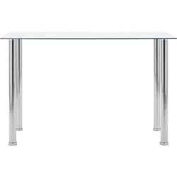 vidaXL Esstisch Transparent 120x60x75 cm Gehärtetes Glas Modell Orion Design Plus