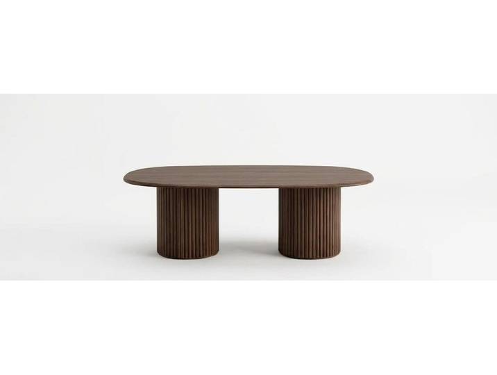 JVmoebel Couchtisch Großer Couchtisch Braune Farbe Moderner Stil Holzplatte Holzbeine Neu, Made in Europa