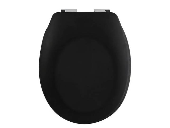 spirella - Toilettensitz Duroplast NEELA Mattschwarz - Verchromte ABS-Scharniere