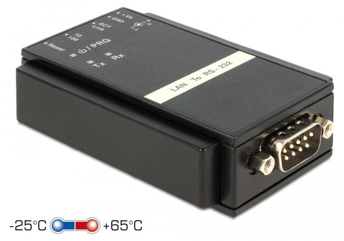 Delock Ethernet naar RS-232 seriële converter adapter