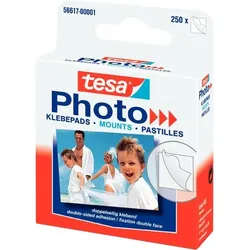 Tesa Klebepads, weiß, beidseitig klebend, Packung mit 250 Stück