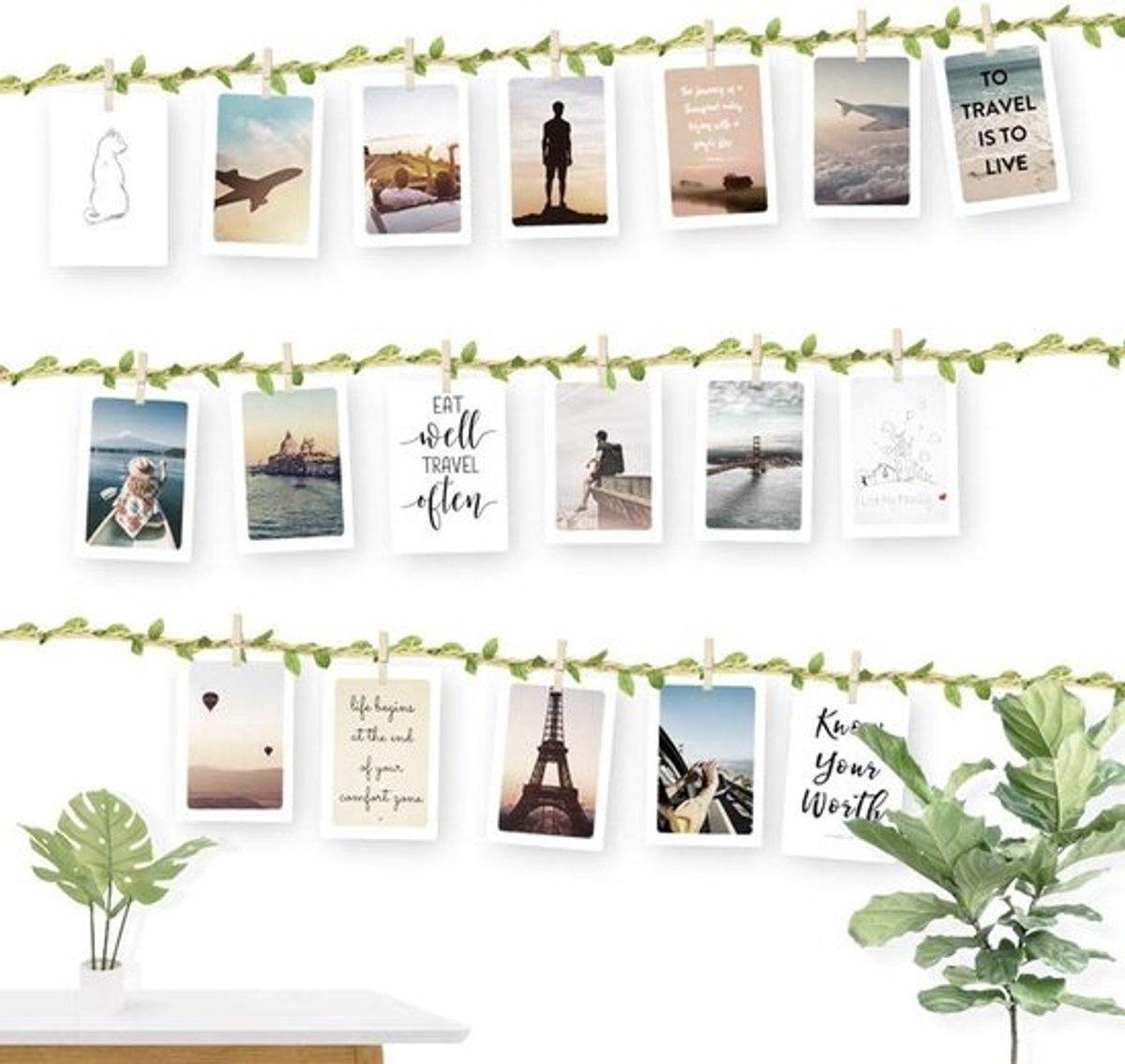 3M Hangende Foto-lijsten Collage met Groene Bladeren voor Decoratie