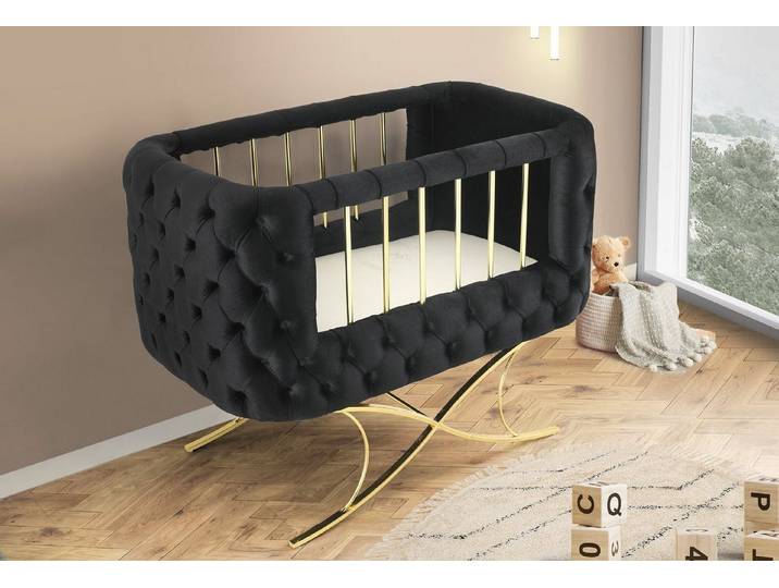 Jabari Babybett Nesthäkchen - Mega-Deal: 25% Extra-Rabatt - Babywiege Stubenwagen, Kinderbett 70x120 cm Optional mit Matratze I Handmade in BERLIN