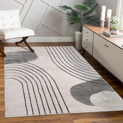 Paco Home Elegant Area Rug with Modern Carved Lines and Artistic Pattern