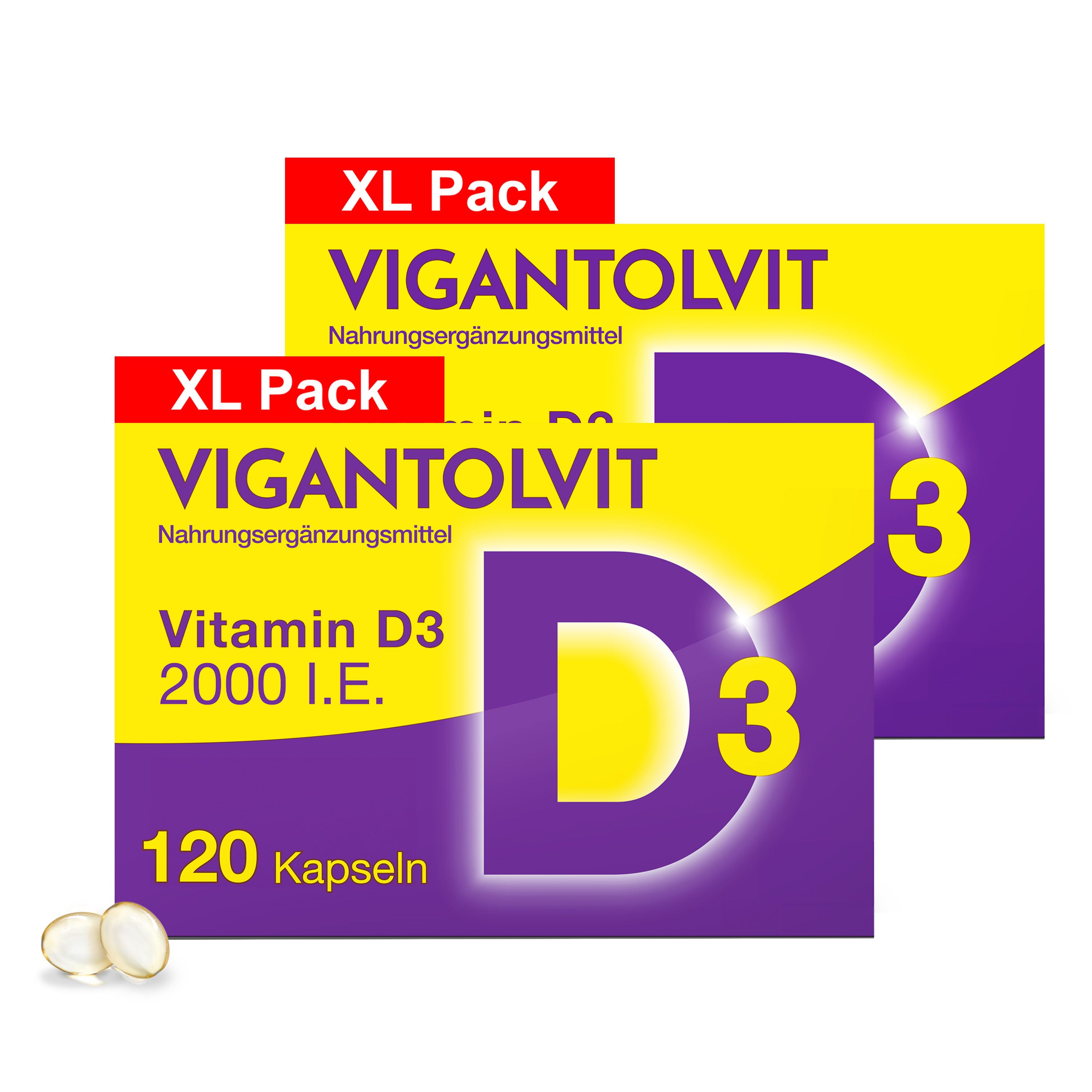 Vigantolvit Vitamin D3 2000 I.e. 2x120 St Weichkapseln