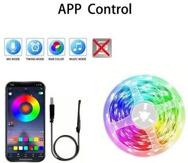 Inspired Living Smart RGB USB LED Strip Lights With WiFi App Control (Tuya, Alexa & Google Compatible) app Control 7.5m
