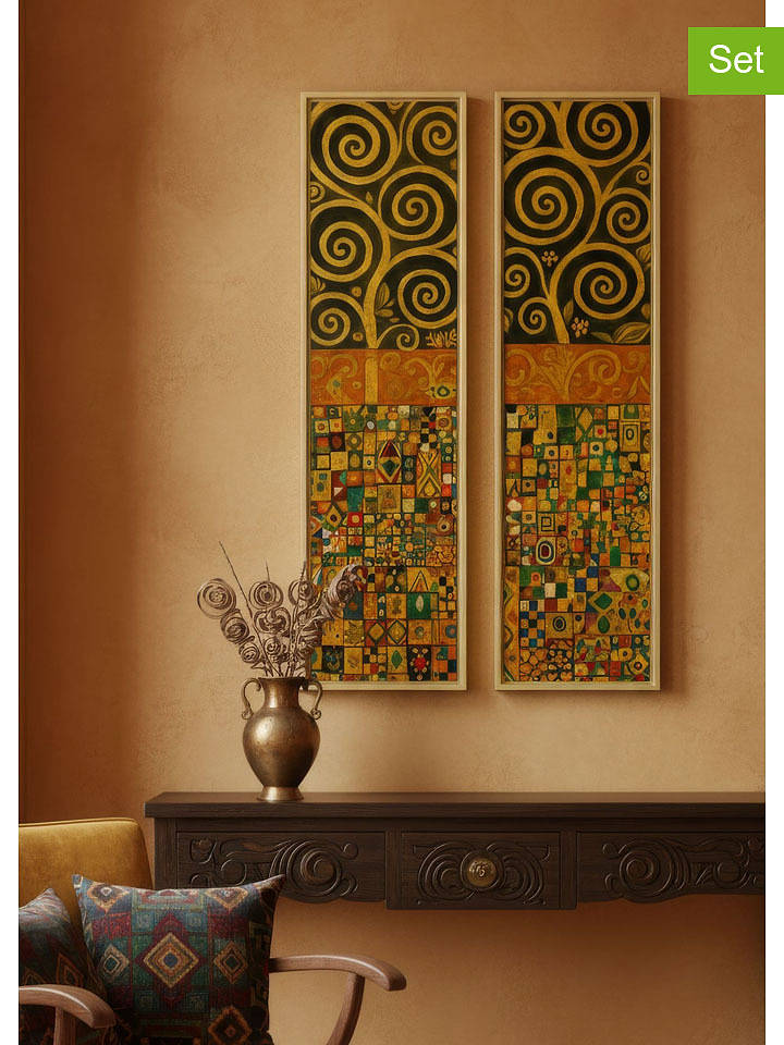 ABERTO DESIGN 2er-Set: Leinwanddrucke - (B)25 x (H)100 cm - onesize
