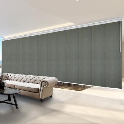 "InStyleDesign Atticus 12-Panel Double Rail White Panel Track Extendable 140""-260""W x 94""H, Panel width 23.5""."