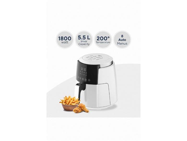 Opviq Heißluftfritteuse HAF-02, 1500 W, 3,9 L Fassungsvermögen,8bprogramme,Rapid-AirTechnologie,bis 200 °C