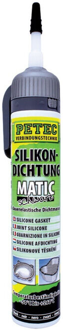 PETEC Joint en silicone 200 ml noir (97720)
