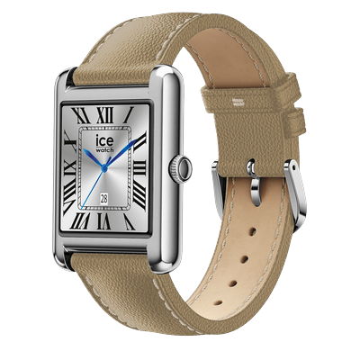 Smartwatch ICE-WATCH "ICE smart TKS 2.0", beige (braun, silberfarben, braun), Smartwatches, Damen, Smartwatch, Armbanduhr, Damenuhr, Bluetooth, digital, Spiele, Lederarmband