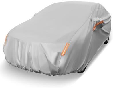Costway Car Cover for Automobiles 193 Inch Rain Sun UV Protection Universal Fit Sedan Chevrolet Ford Nissan