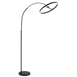 Stehlampe LED Leselampe Metall schwarz matt dimmbar Memoryfunktion H 203 cm