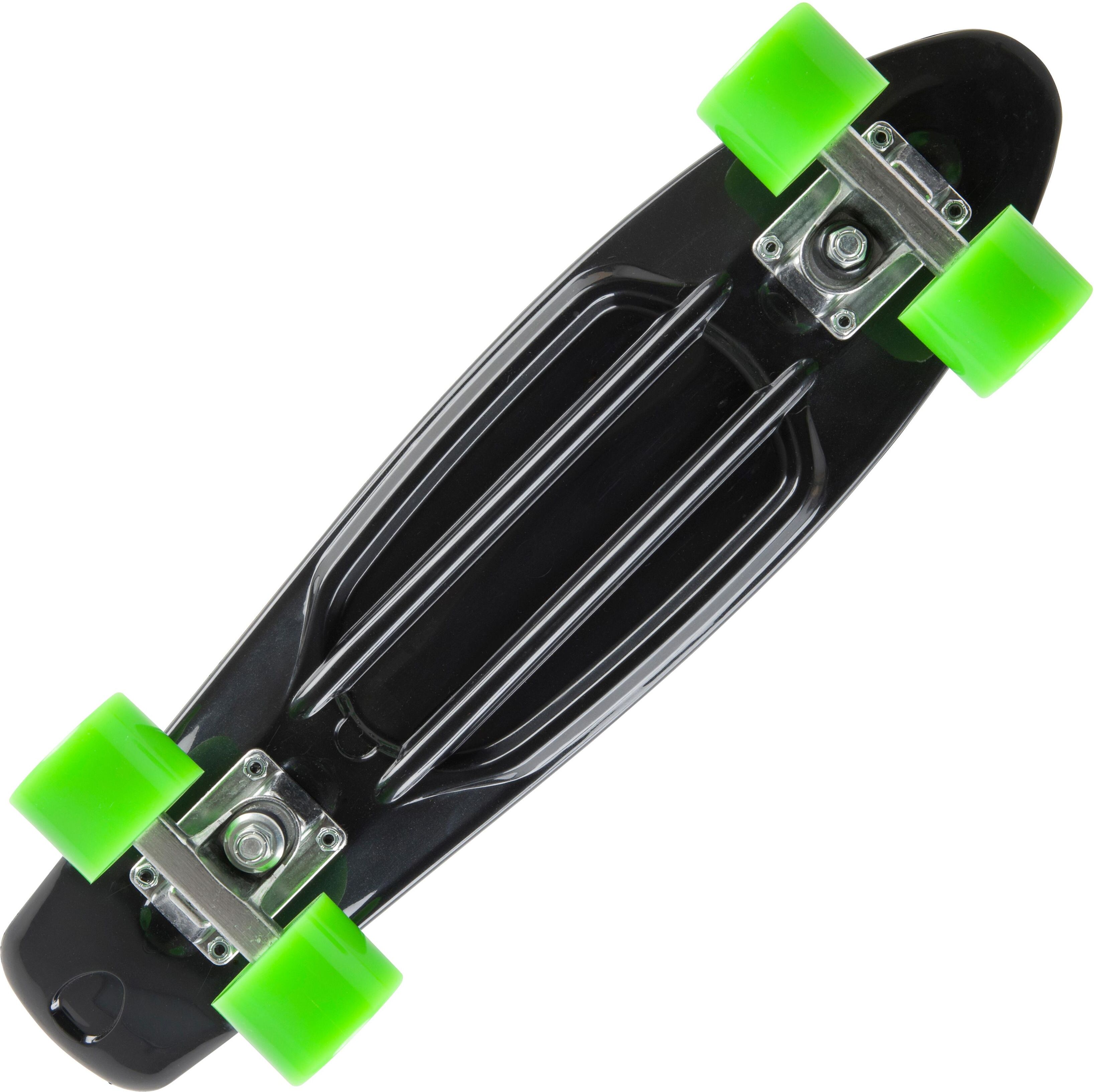 Skateboard STAR-SKATEBOARD, grün (schwarz, apfelgrün), Skateboards, Kinder, Kicktail