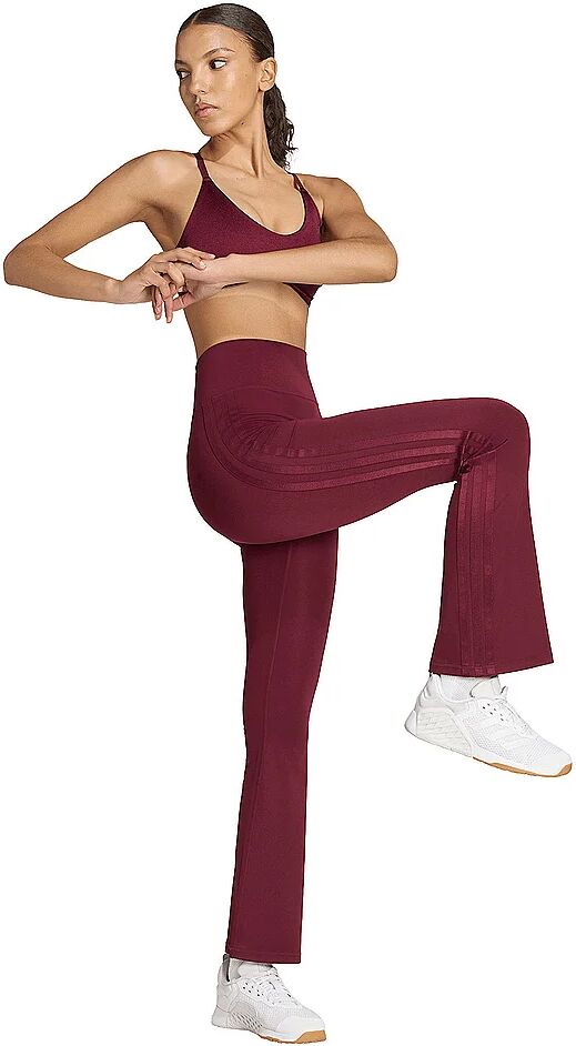 Adidas Damen Jogginghose PWE ESS Flare dunkelrot   XS W