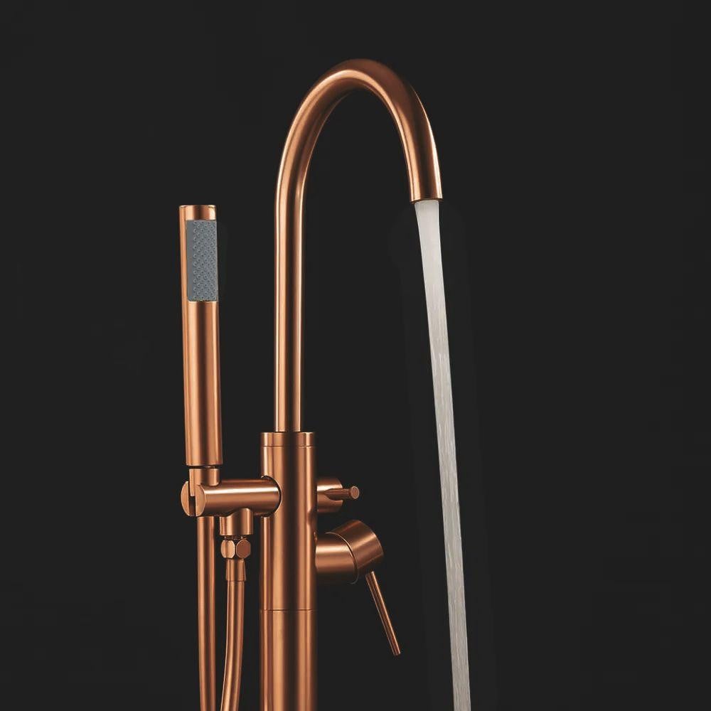 Rea Vloeren Badmengkraan Lungo met Draaibare Uitloop Brush Copper