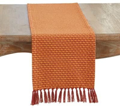 Saro Lifestyle "Recycled Woven Table Runner - 13""x72"""