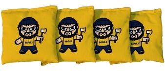 Skip's Garage Northern Arizona University Lumberjacks Tokyodachi Yellow Cornhole Bags