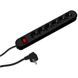 Bachmann Steckdosenleiste SMART 6-fach, schwarz 1,5m, mit Schalter