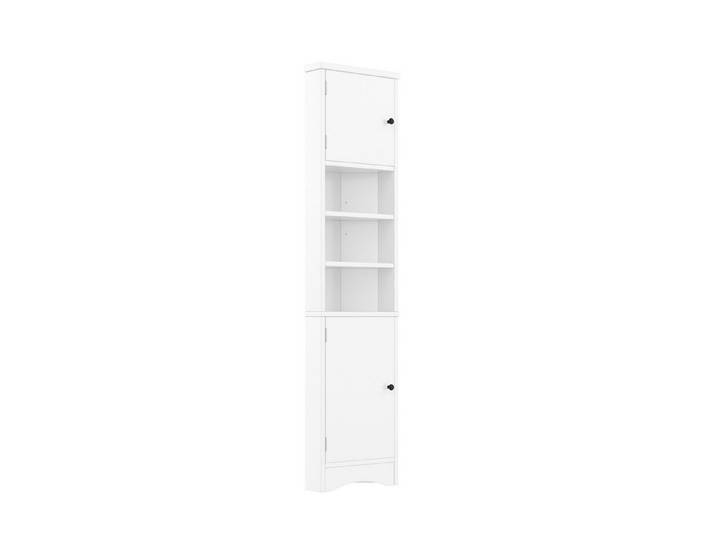 Rutaqian Beistellschrank 36.5x24.5x170cmDreieckiger Badezimmerschrank, Volllackierung drei offene Ablagefächer,verstellbare Einlegeböden,platzsparend