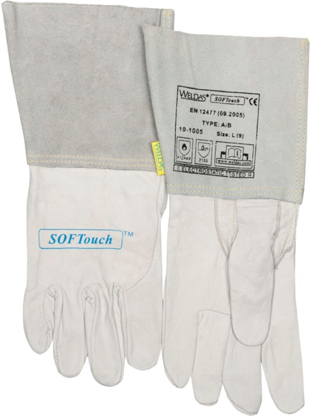WELDAS Schweißerhandschuh(Argon) Nr. 10-1005, Gr. S Kalbsleder (1 Paar) (10-1005S)