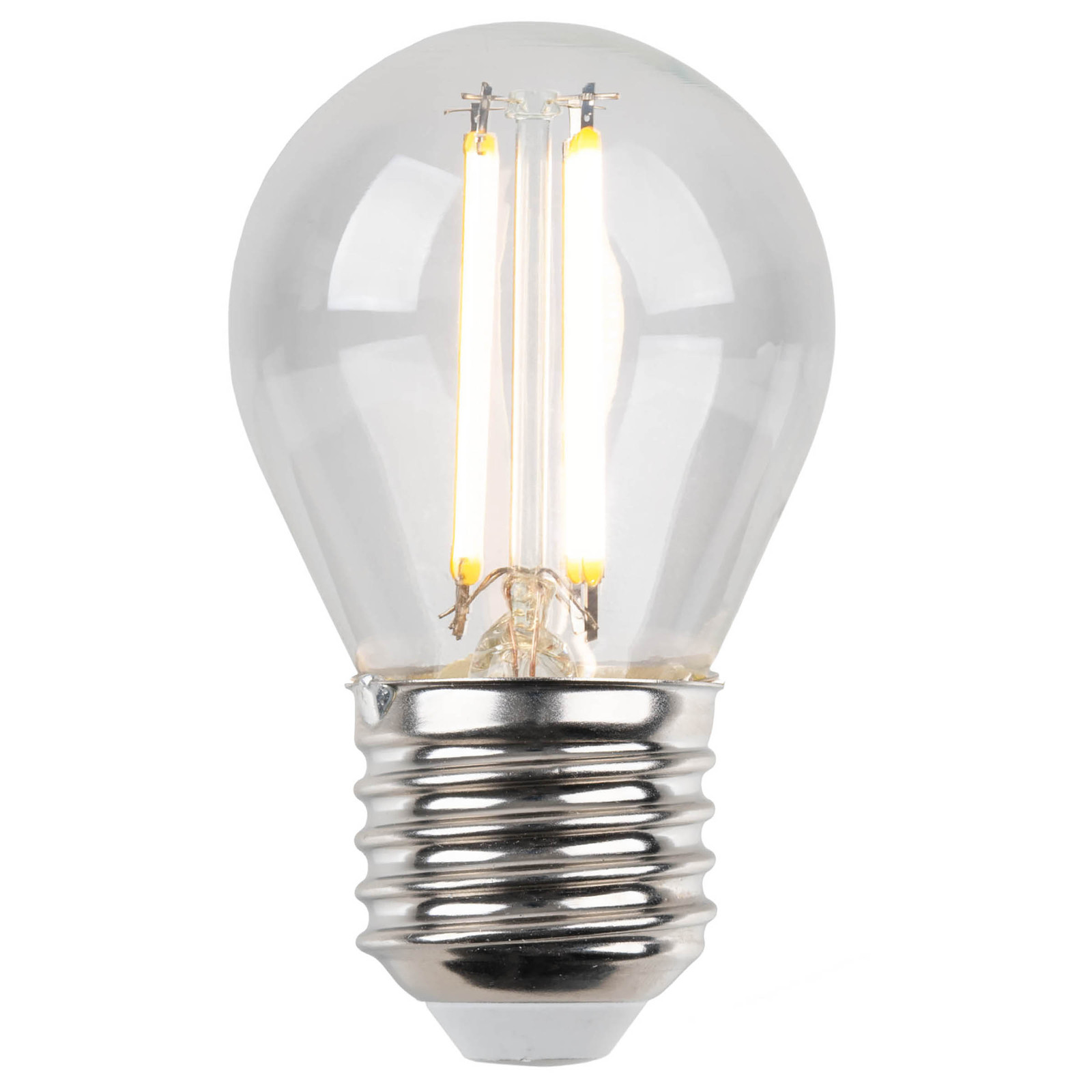 home24 Daffy LED-lichtbron type A set van 6, zilver/transparant, Ø 4 cm